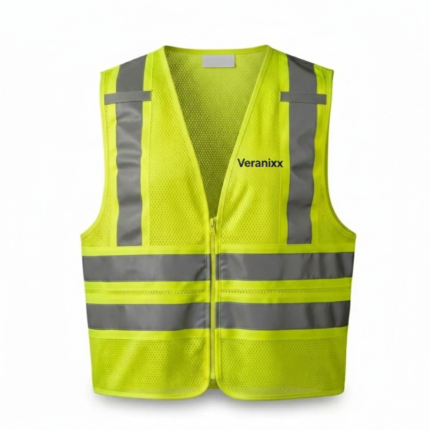 Veranixx High Visibility Fluorescent Safety Vest | ANSI Compliant Polyester